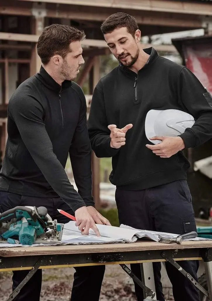 SYZMIK Men's 1/4 zip brushed fleece ZT366 Work Wear Syzmik